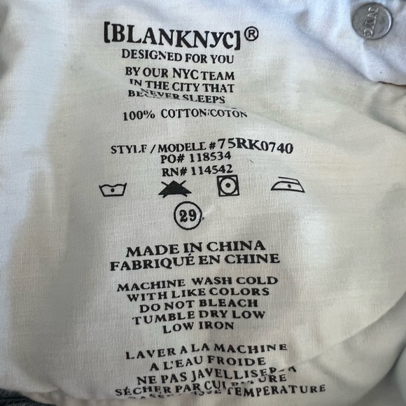 Blank NYC Denim Distressed Raw Hem Pockets size 29 - Picture 9 of 10